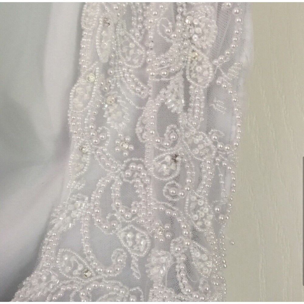 Alfred Angelo Wedding Dress Size 12 Contemporary Fit $1450 Retail Unaltered - Picture 10 of 11